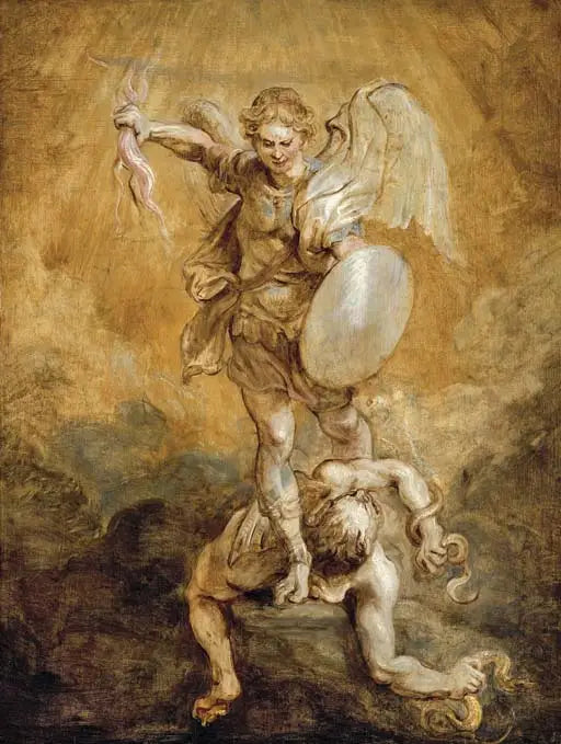 Saint Michel underkastar Lucifer - Peter Paul Rubens