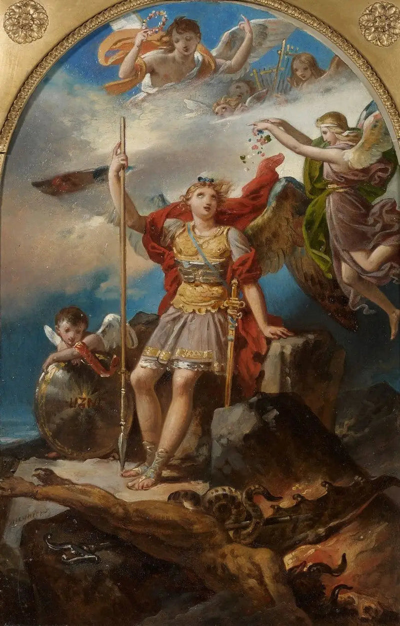 Saint Michel som besegrar demonen - Charles Meynier
