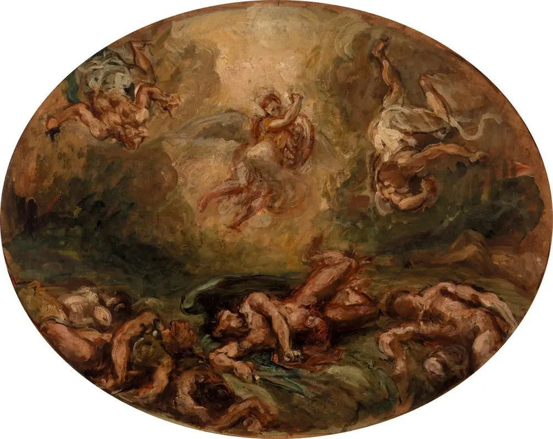 Sankt Mikael besegrar djävulen - Eugène Delacroix