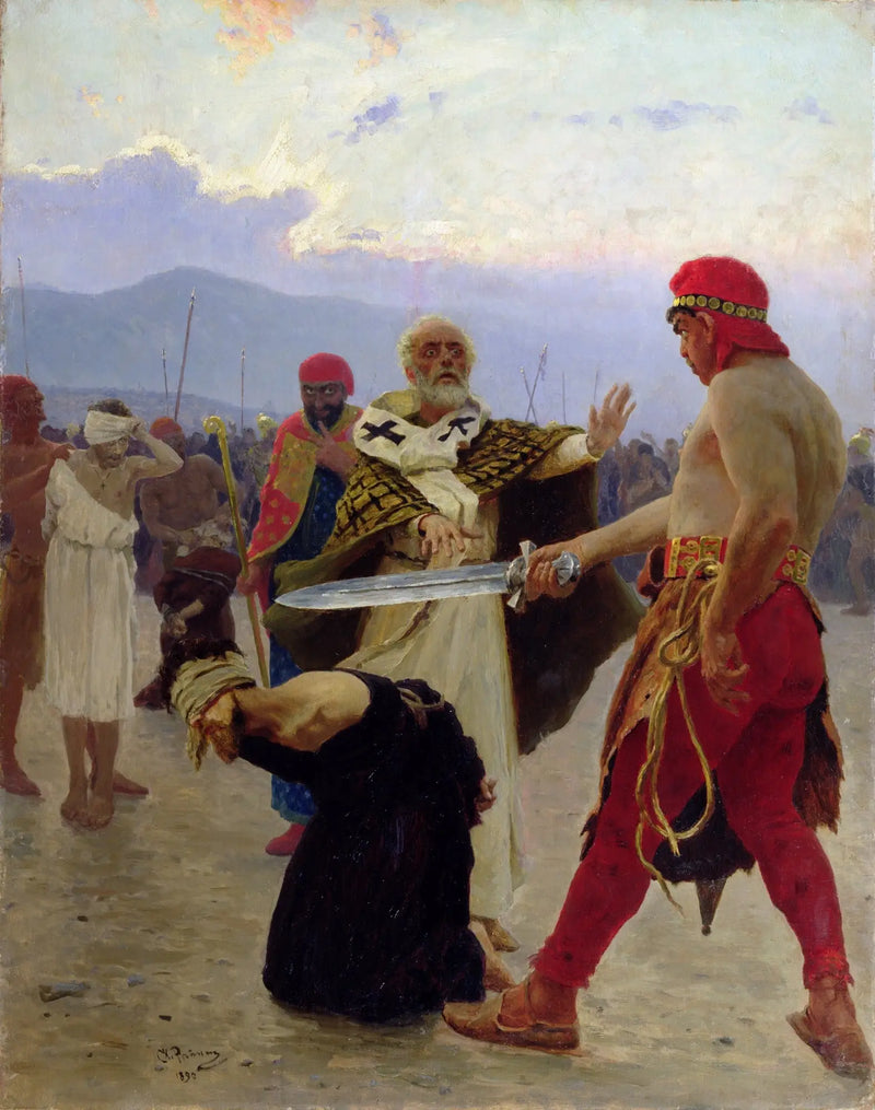 Saint Nicolas de Myre räddar tre oskyldiga från döden - Ilya Repin