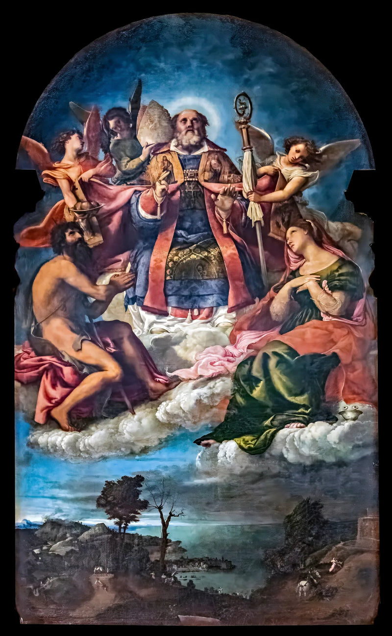 Saint Nicolas i härlighet - Lorenzo Lotto