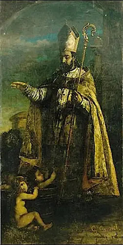 Saint Nicolas återuppväcker de små barnen - Gustave Courbet