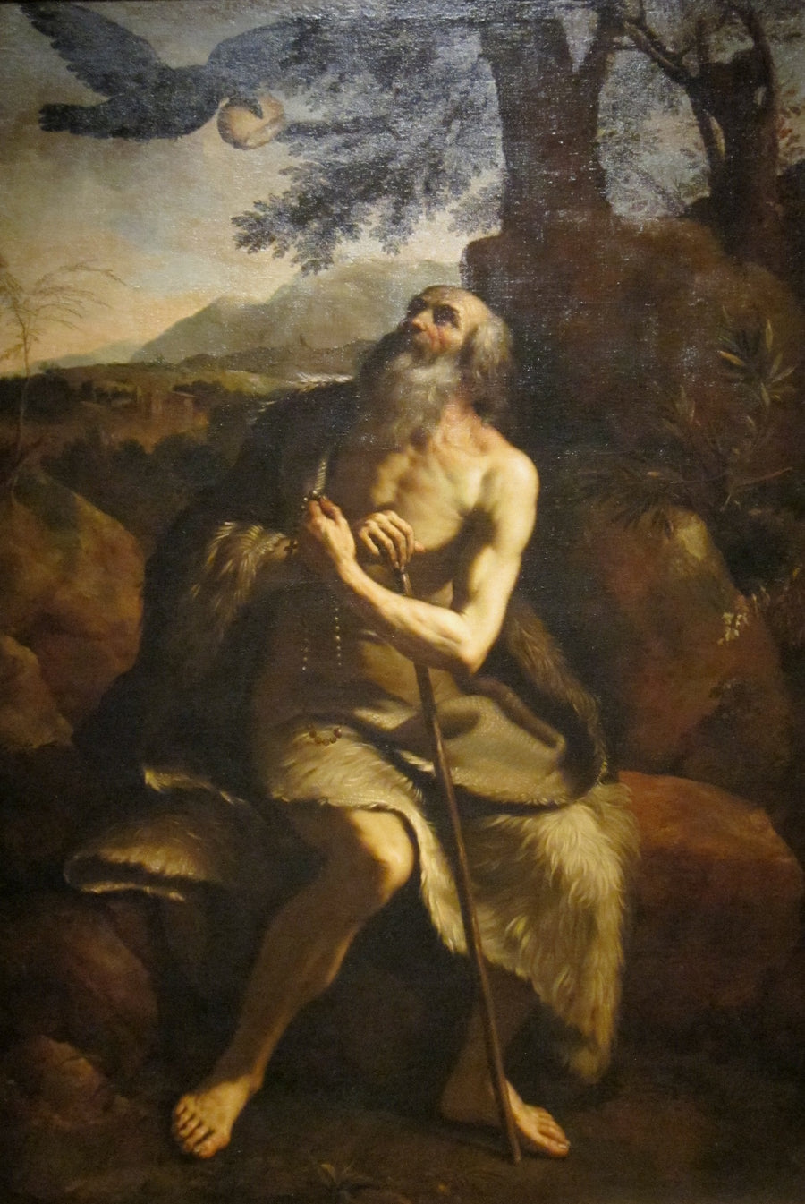 Saint Paul l'Ermite matad av korpen - Guercino