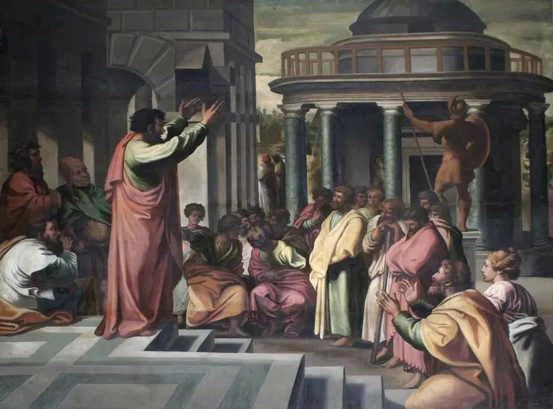 Sankt Paul predikar i Aten - Raphael Sanzio