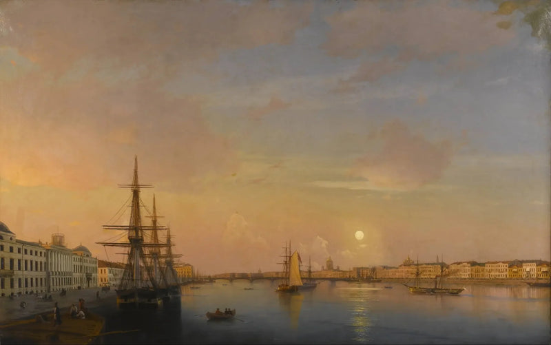 Sankt Petersburg - Galjon på kajerna - Ivan Aivazovskij