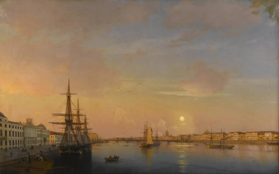 Sankt Petersburg - Galjon på kajerna - Ivan Aivazovskij