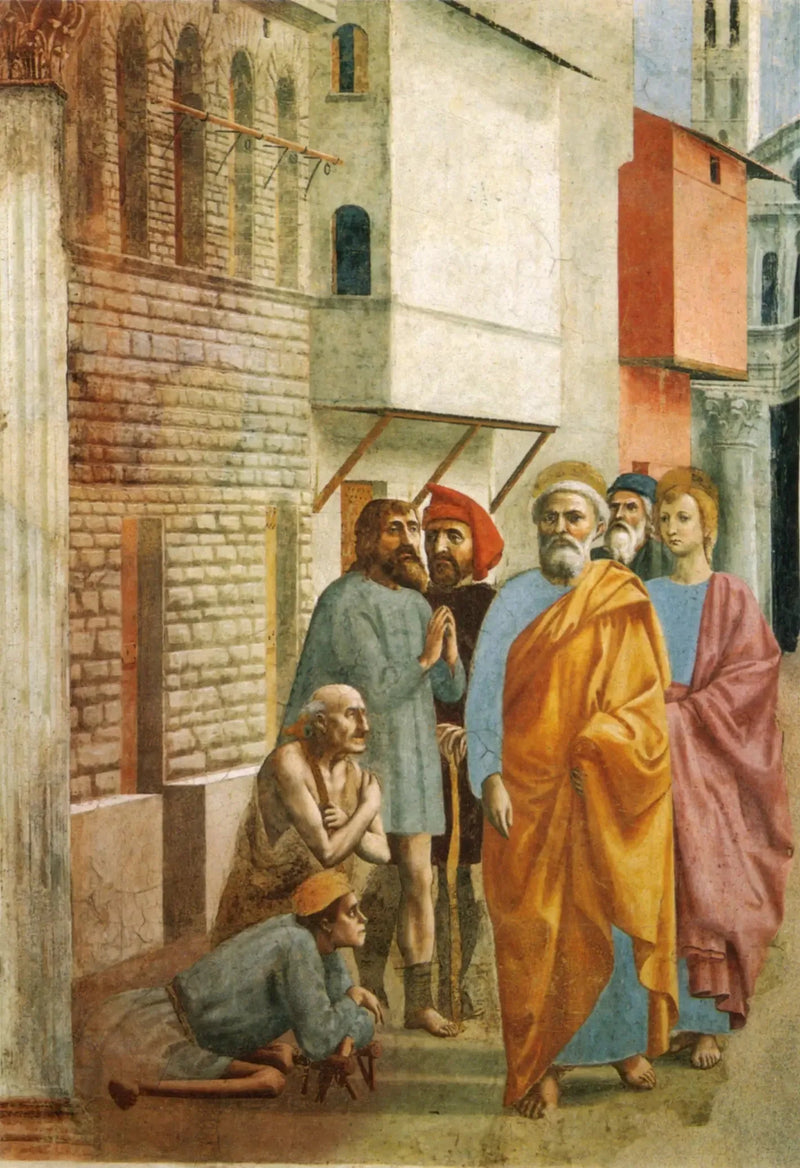 Saint Pierre botar de sjuka med sin skugga - Masaccio