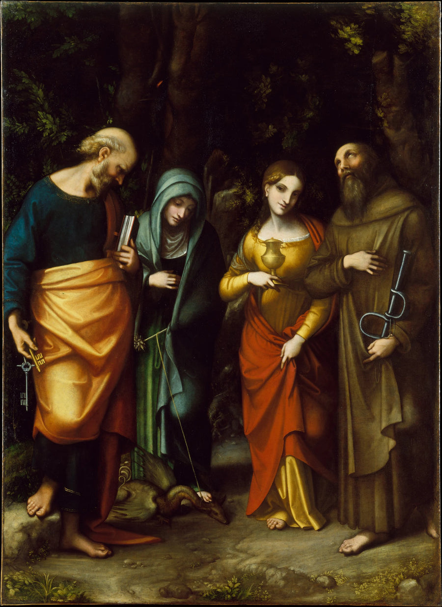 Saint Pierre, Sainte Marthe, Sainte Marie-Madeleine et Saint Léonard - Correggio (Antonio Allegri)