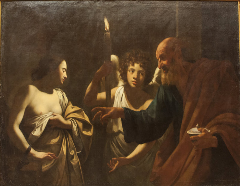 Saint Pierre besöker heliga Agatha fängslad - Simon Vouet