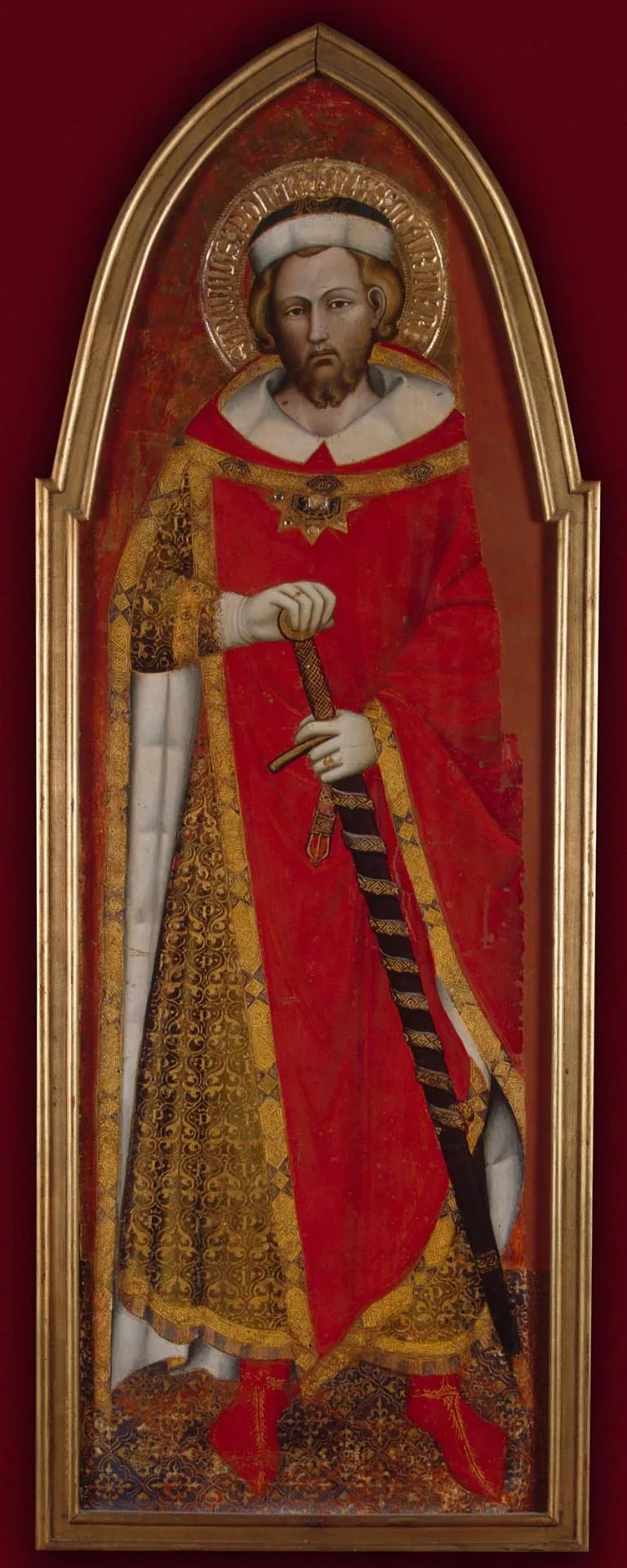 Saint Pontien (en del av ett polyptyk) - Spinello Aretino