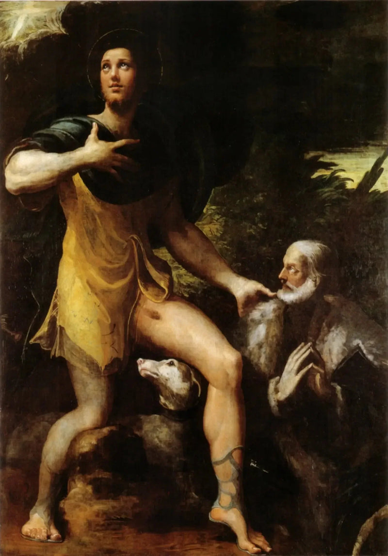 Saint Roch och en donator - Parmigianino
