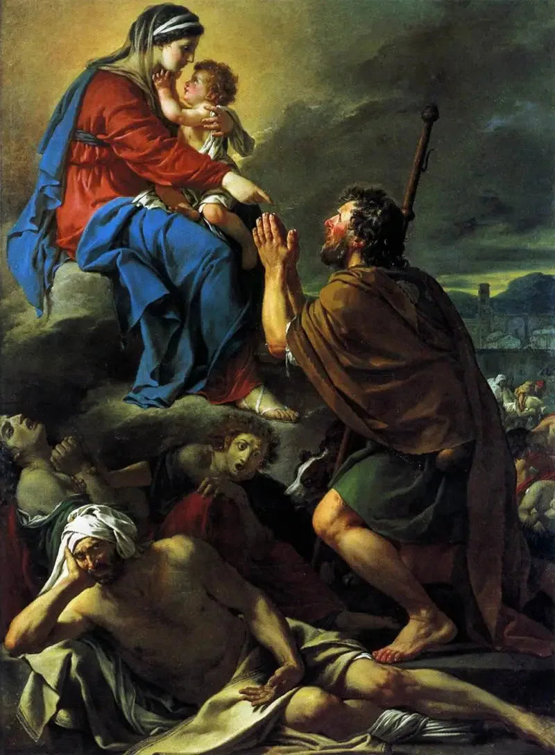 Sankt Roch som vädjar till Jungfrun - Jacques-Louis David