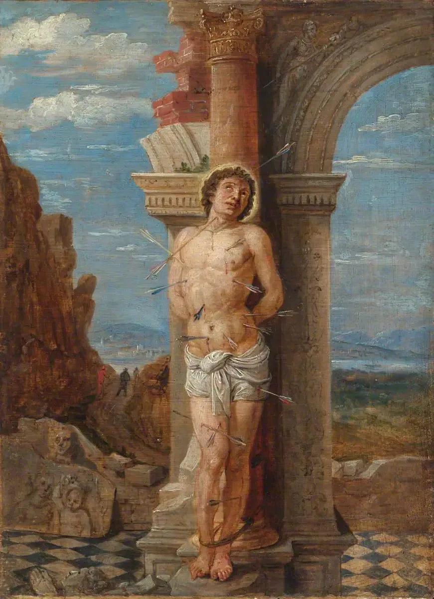 Sankt Sebastian (efter Andrea Mantegna) - David Teniers den yngre