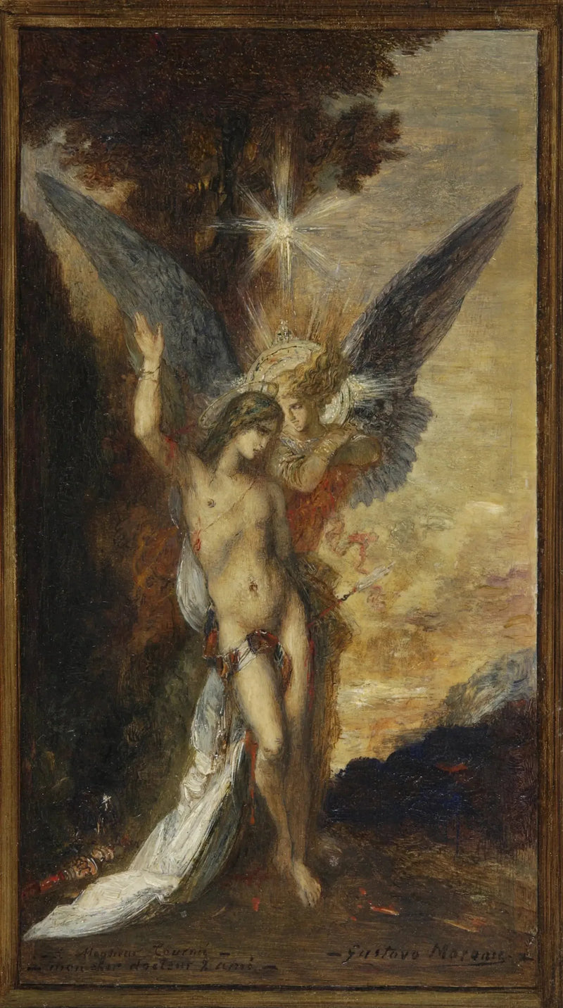 Saint-Sébastien och ängeln - Gustave Moreau