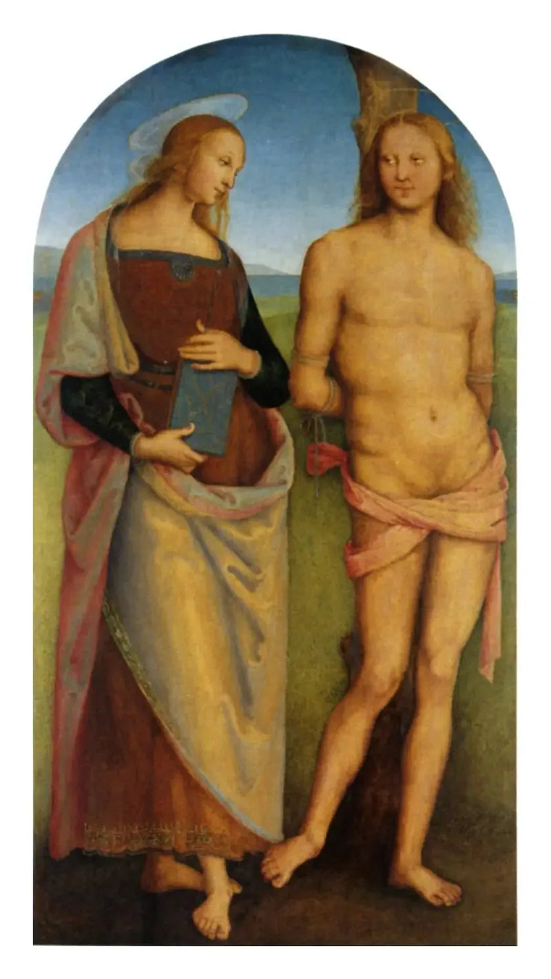 Saint Sébastien och Saint Apolline - Pietro Perugino
