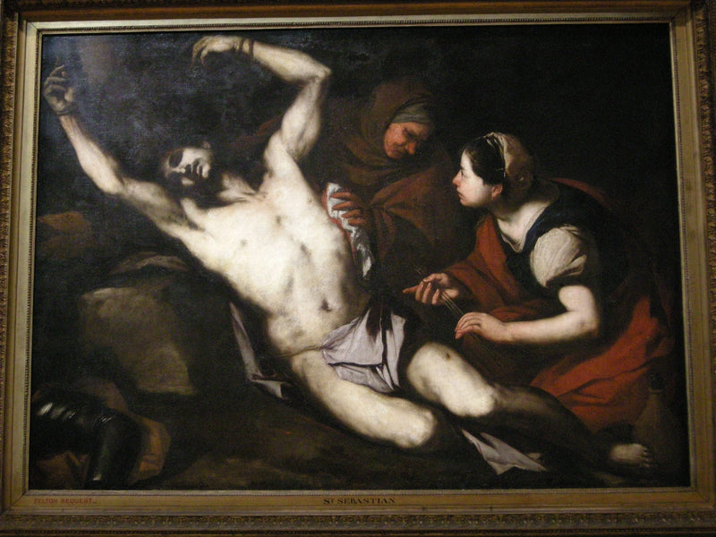 Sankt Sebastian helad av Irène - Luca Giordano