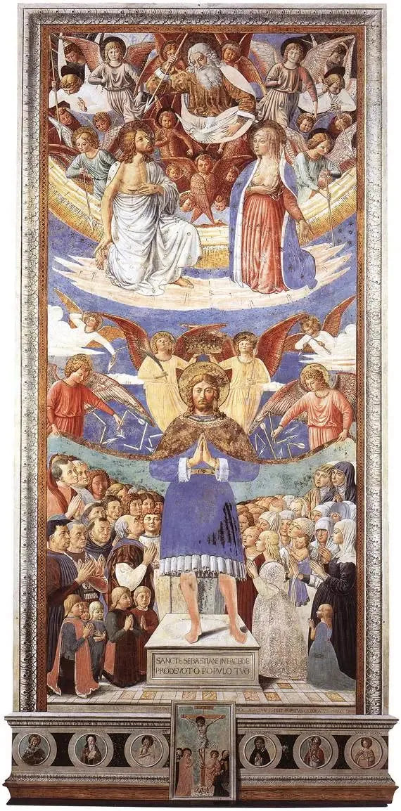 Saint Sébastien Mellanhand - Benozzo Gozzoli