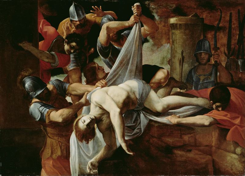 Saint Sébastien kastad i Cloaca Maxima - Ludovico Carracci
