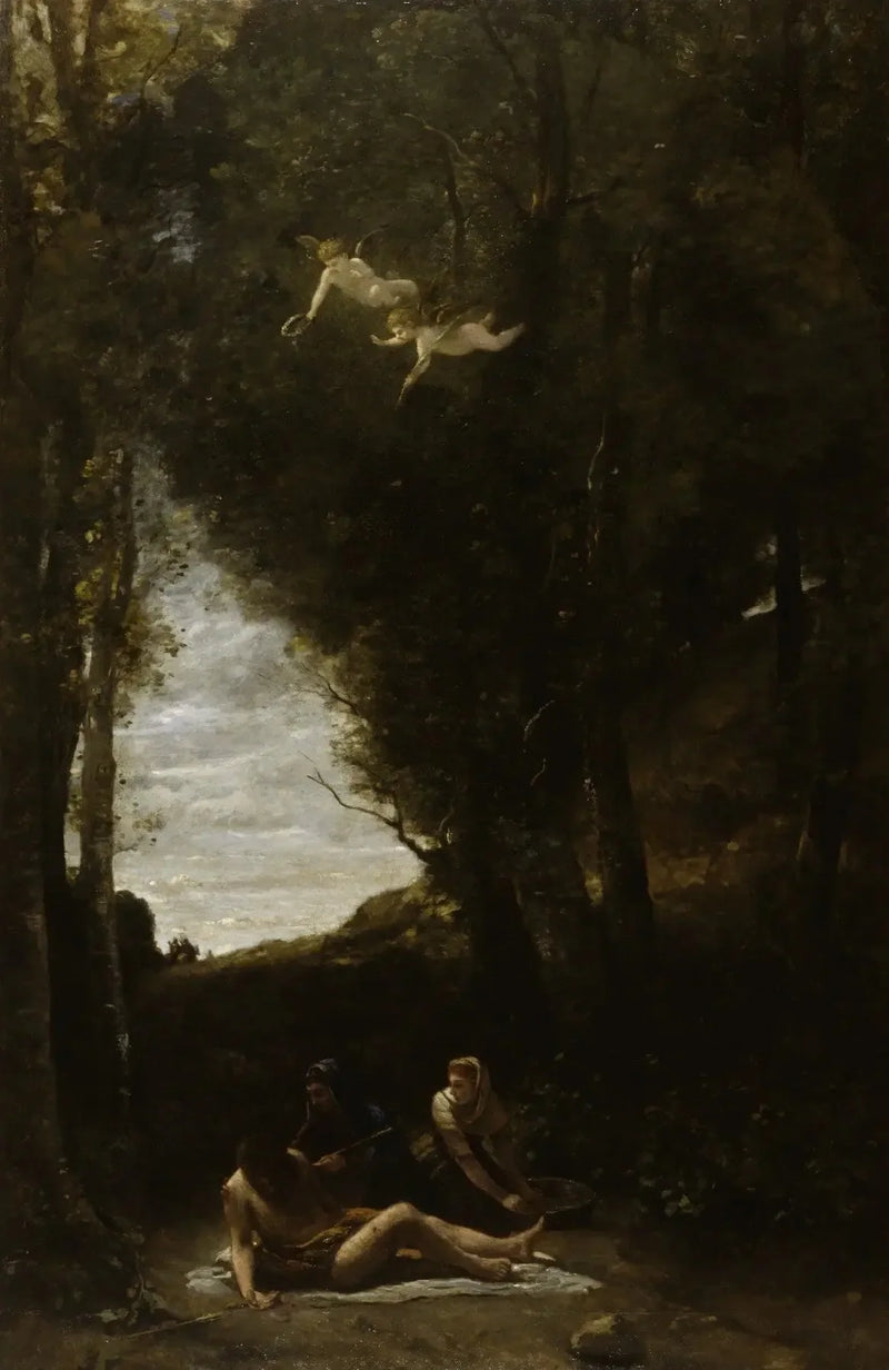 Sankt Sebastian räddad av de heliga kvinnor - Jean-Baptiste Camille Corot