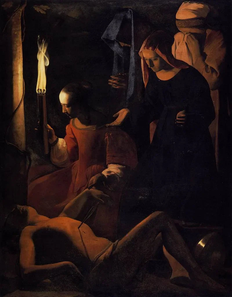 Saint Sébastien omhändertagen av Irène - Georges de La Tour
