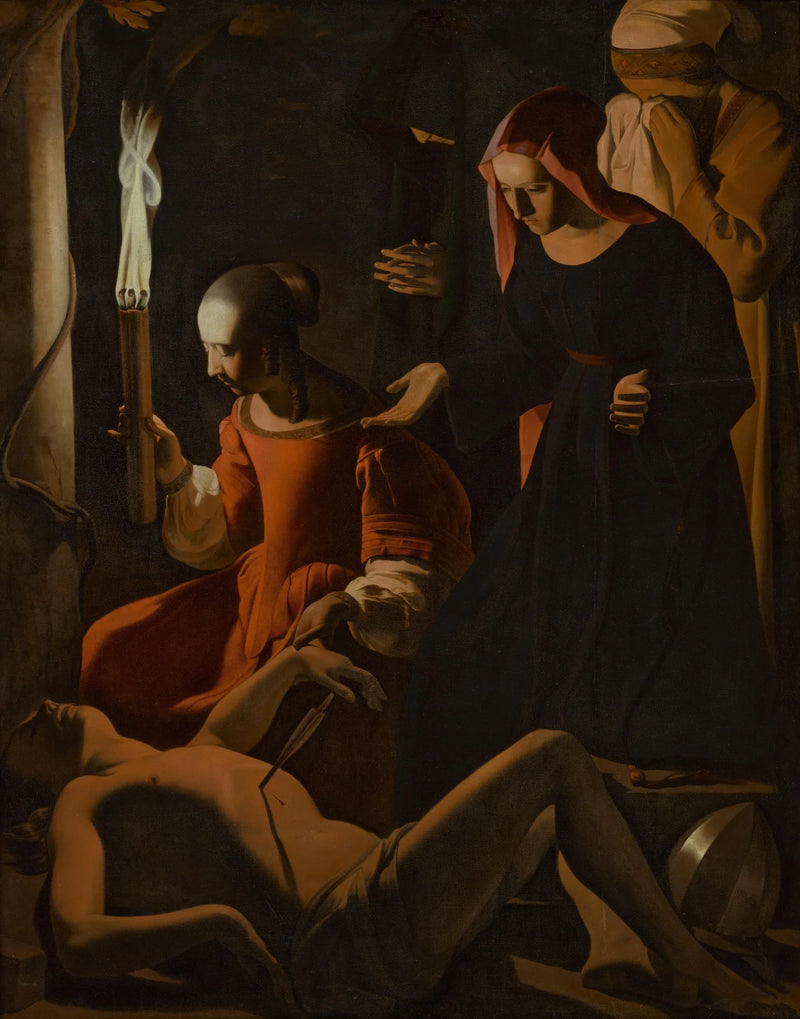 Saint Sébastien omhändertagen av heliga Iréne - Georges de La Tour