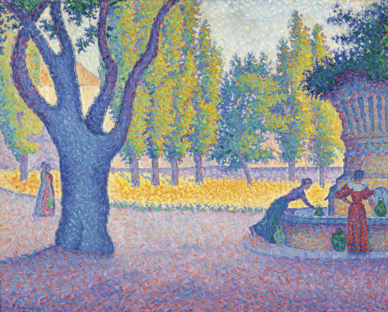 Saint-Tropez, fontän vid Lices - Paul Signac