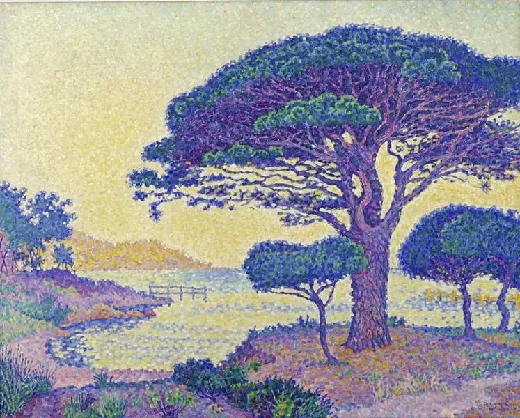 Saint-Tropez, pinjeträd vid Canoubiers - Paul Signac