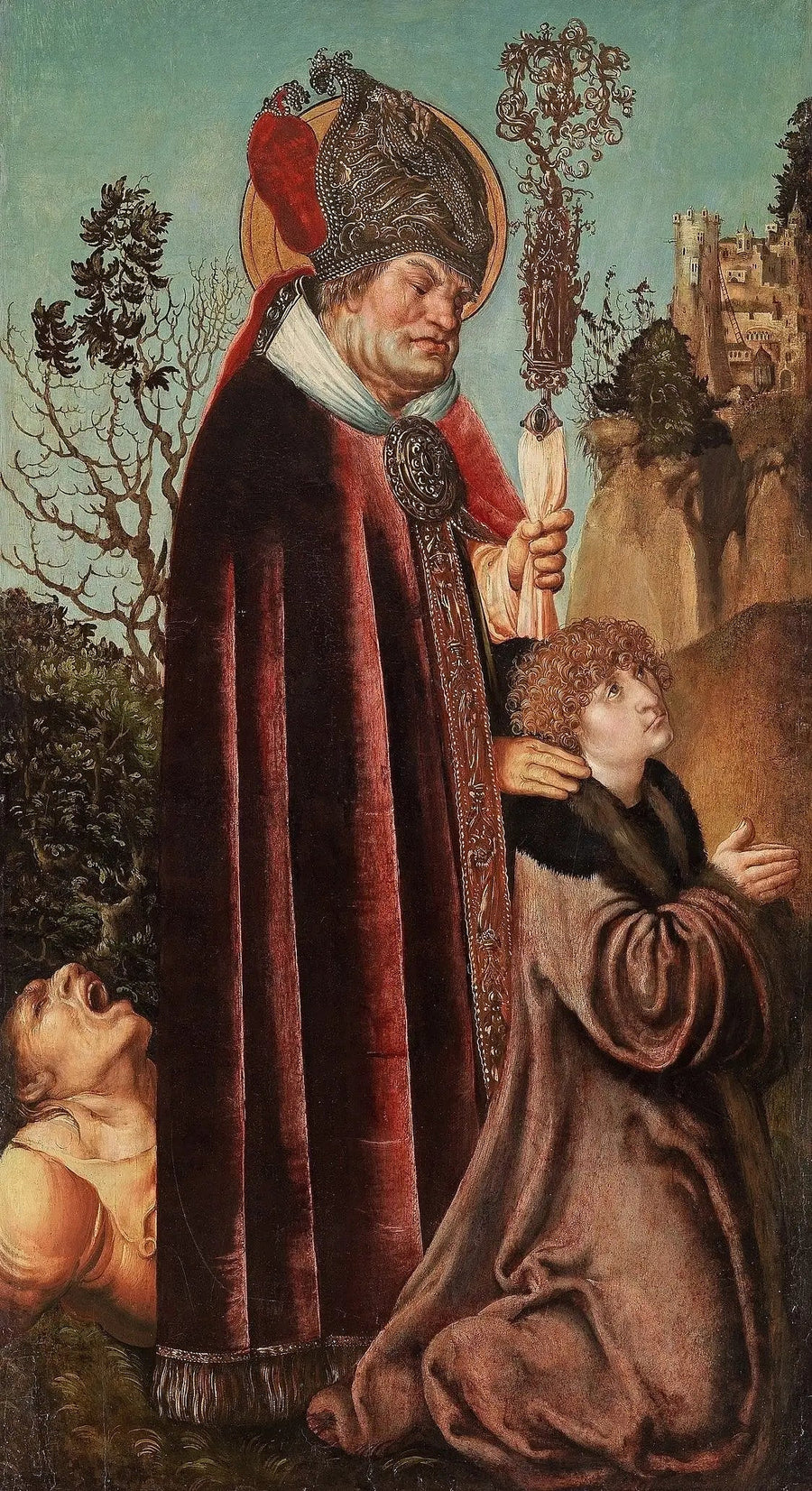 Saint Valentin och en donator på knä - Lucas Cranach den äldre