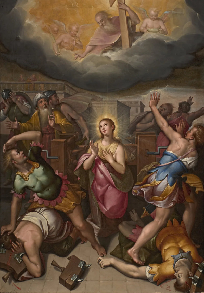 Sainte Catherine d'Alexandrie et le miracle de la roue - Denis Calvaert