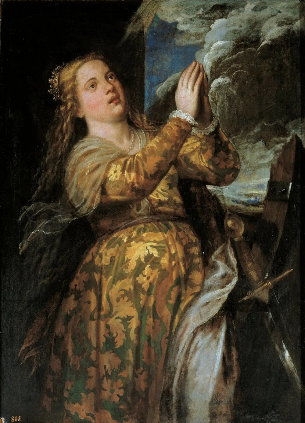 Sainte Catherine d'Alexandrie - Titian image 1 reproduction de peinture à l’huile