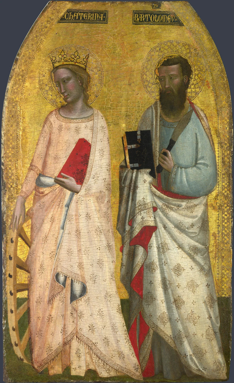 Sainte Catherine och Saint Barthélemy - Allegretto Nuzi