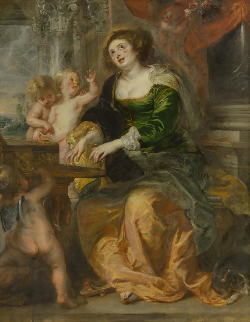 Sainte Cécile som spelar virginalen - Peter Paul Rubens
