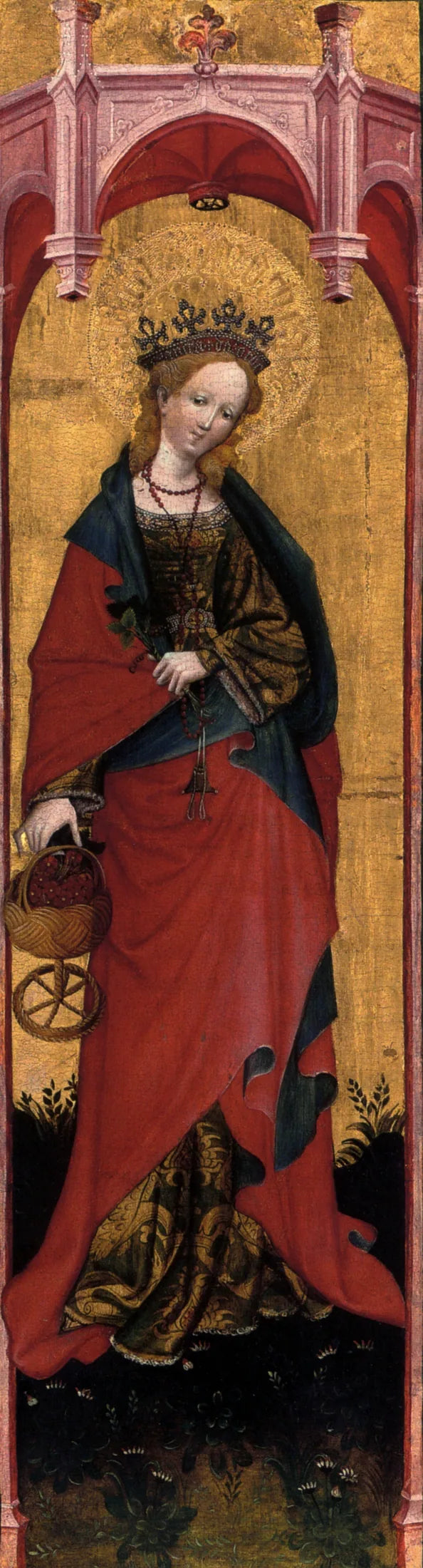Sainte Dorothée från Sainte-Walburge-kyrkan i Soest, en del av ett tabernakel - Conrad von Soest