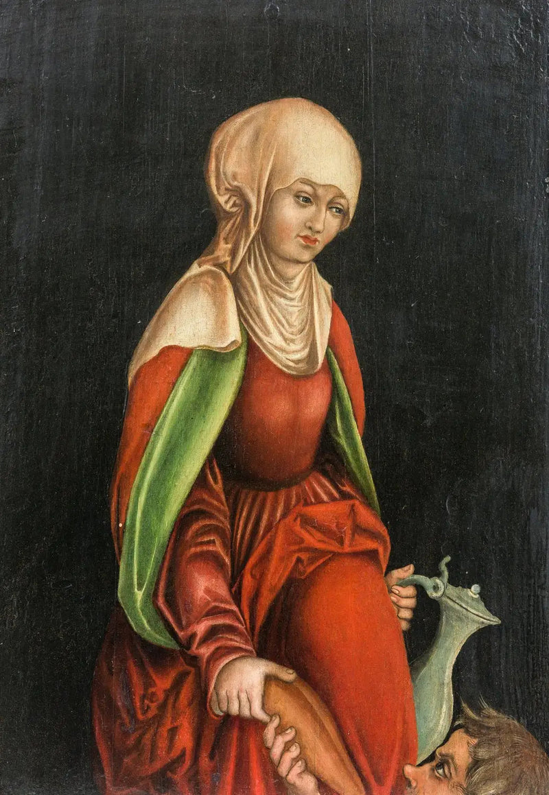 Sainte Élisabeth de Thüringen ger bröd och vatten till en tiggare - Lucas Cranach den äldre