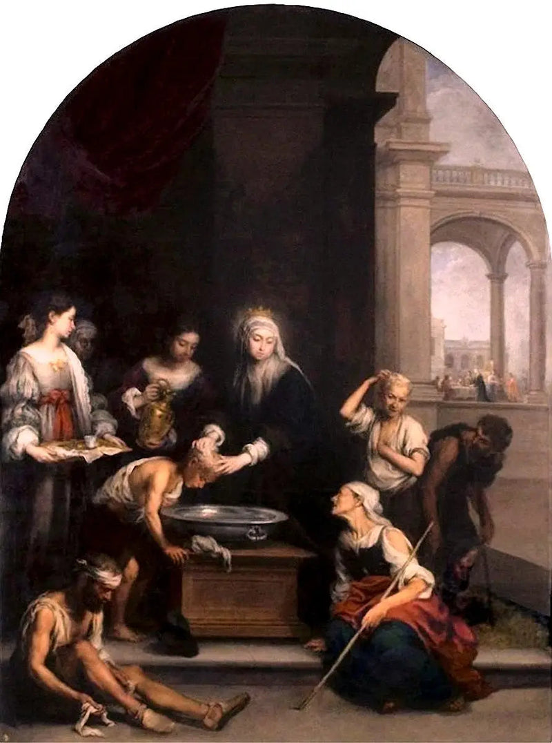 Sainte Élisabeth som vårdar de skabbiga - Bartolomé Esteban Murillo