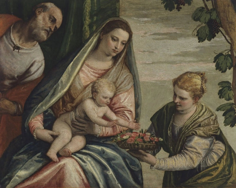 Heliga familjen med heliga Dorotea - Paul Véronèse