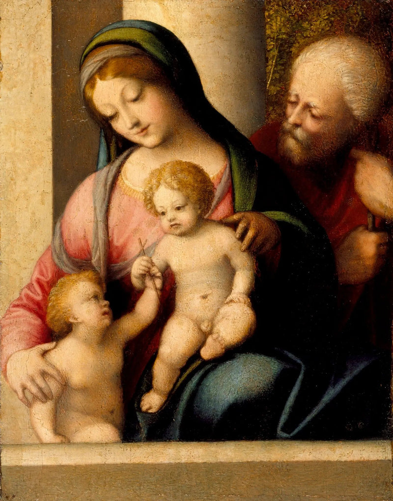 Sainte Famille och helige Johannes - Antonio da Correggio