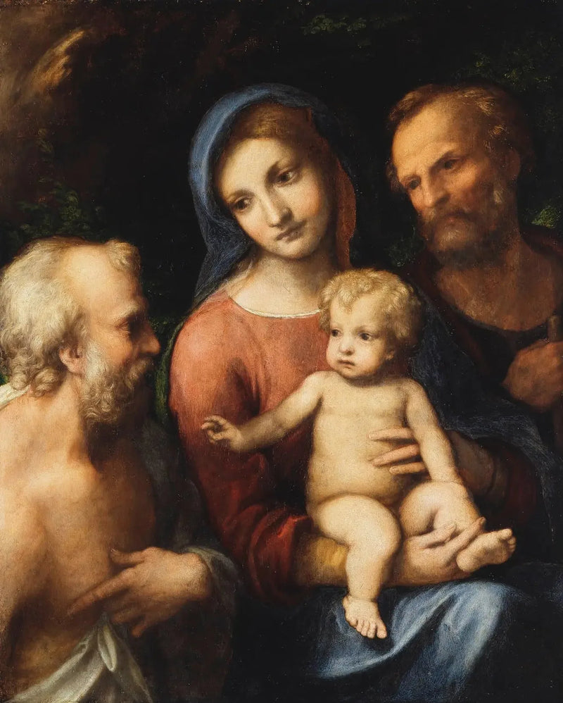 Sainte Famille och Saint Jérôme - Antonio da Correggio