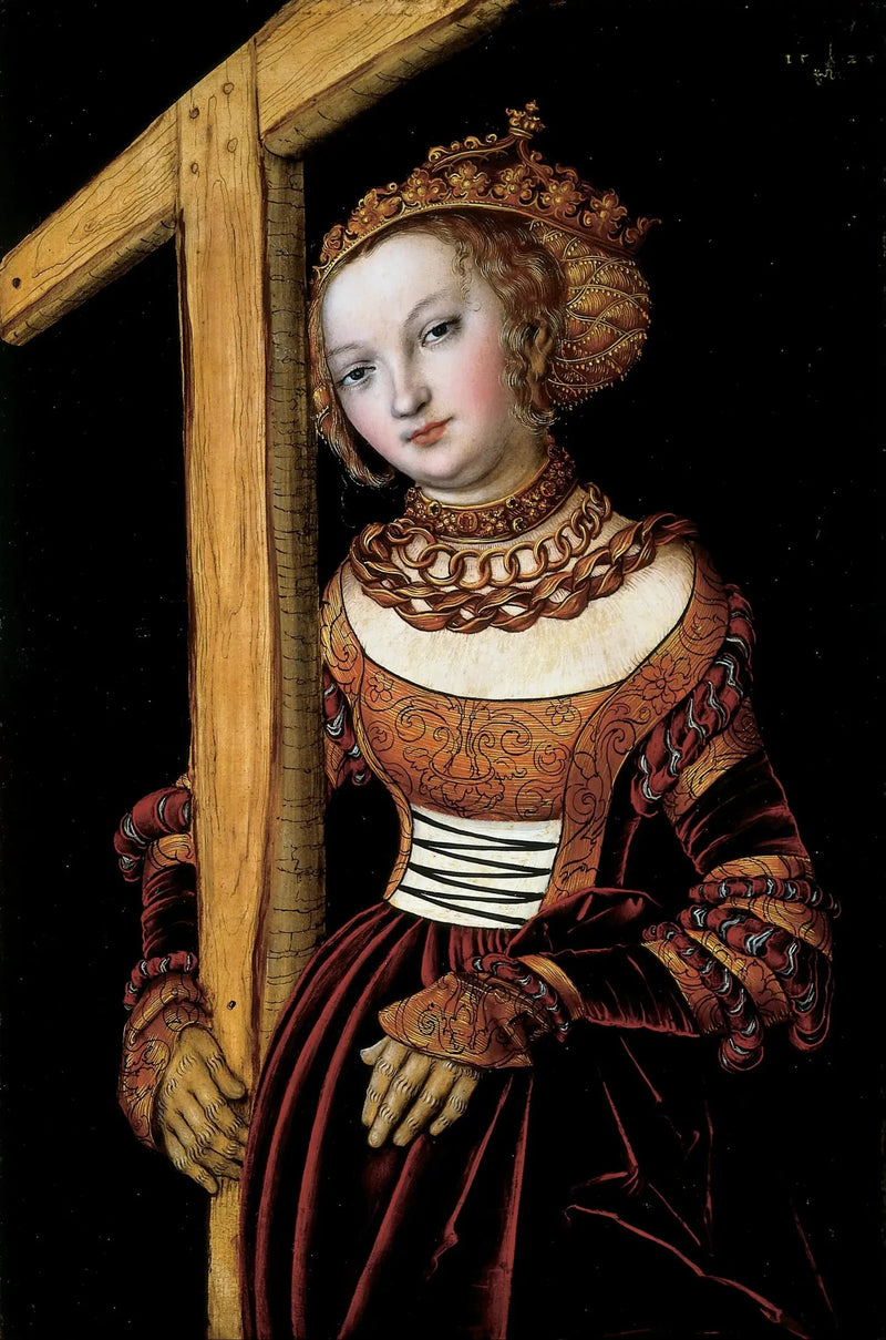 Sainte Hélène med korset - Lucas Cranach den äldre