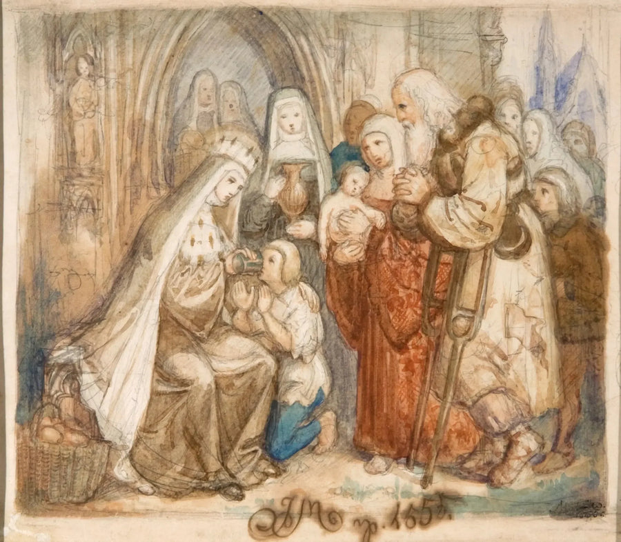 Sainte Jadwige parmi les Pauvres - Jan Matejko