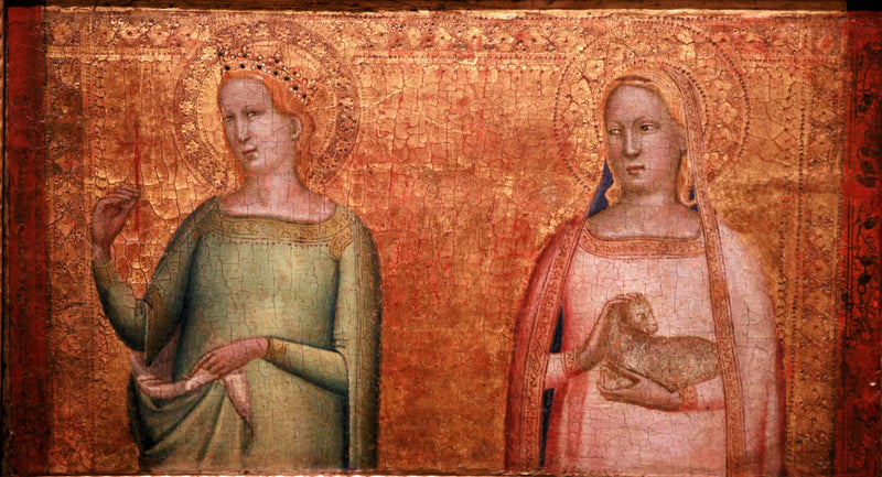 Sainte Marguerite och Sainte Agnès - Bernardo Daddi