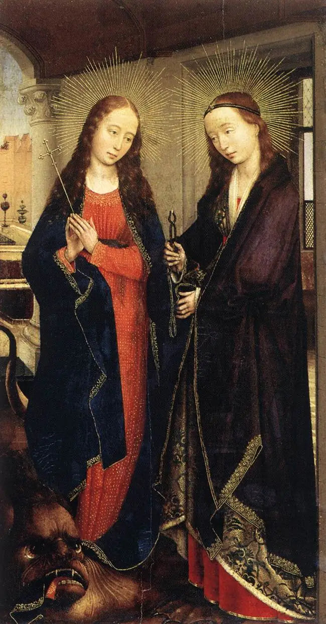 Sainte Marguerite och Sainte Apollonie - Rogier van der Weyden