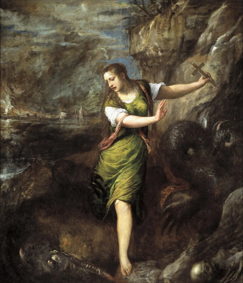 Sankt Margareta och draken - Titian