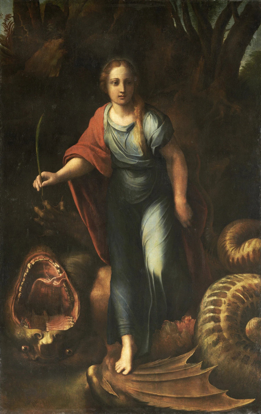 Saint Marguerite, 1518 - Raphaël och Giulio Romano, Louvren Version