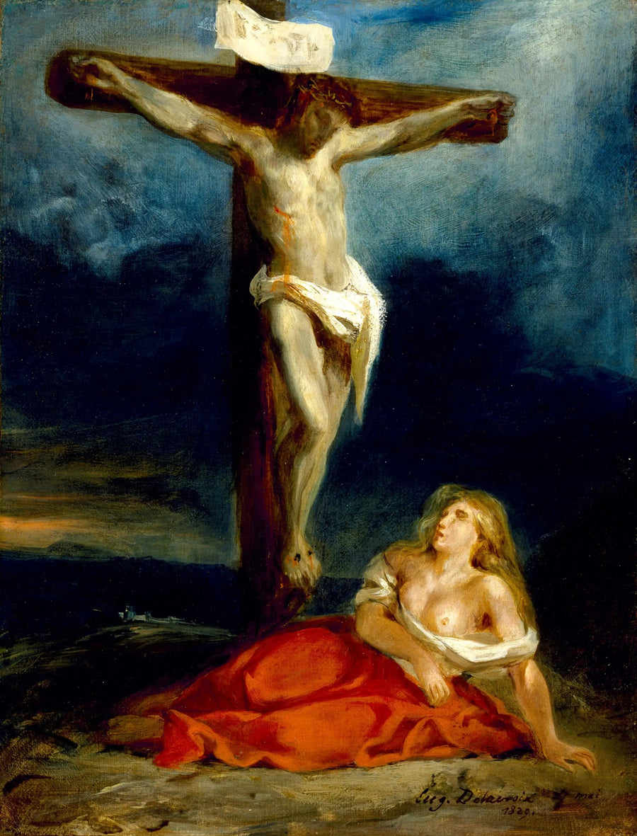 Heliga Maria Magdalena vid korset - Eugène Delacroix