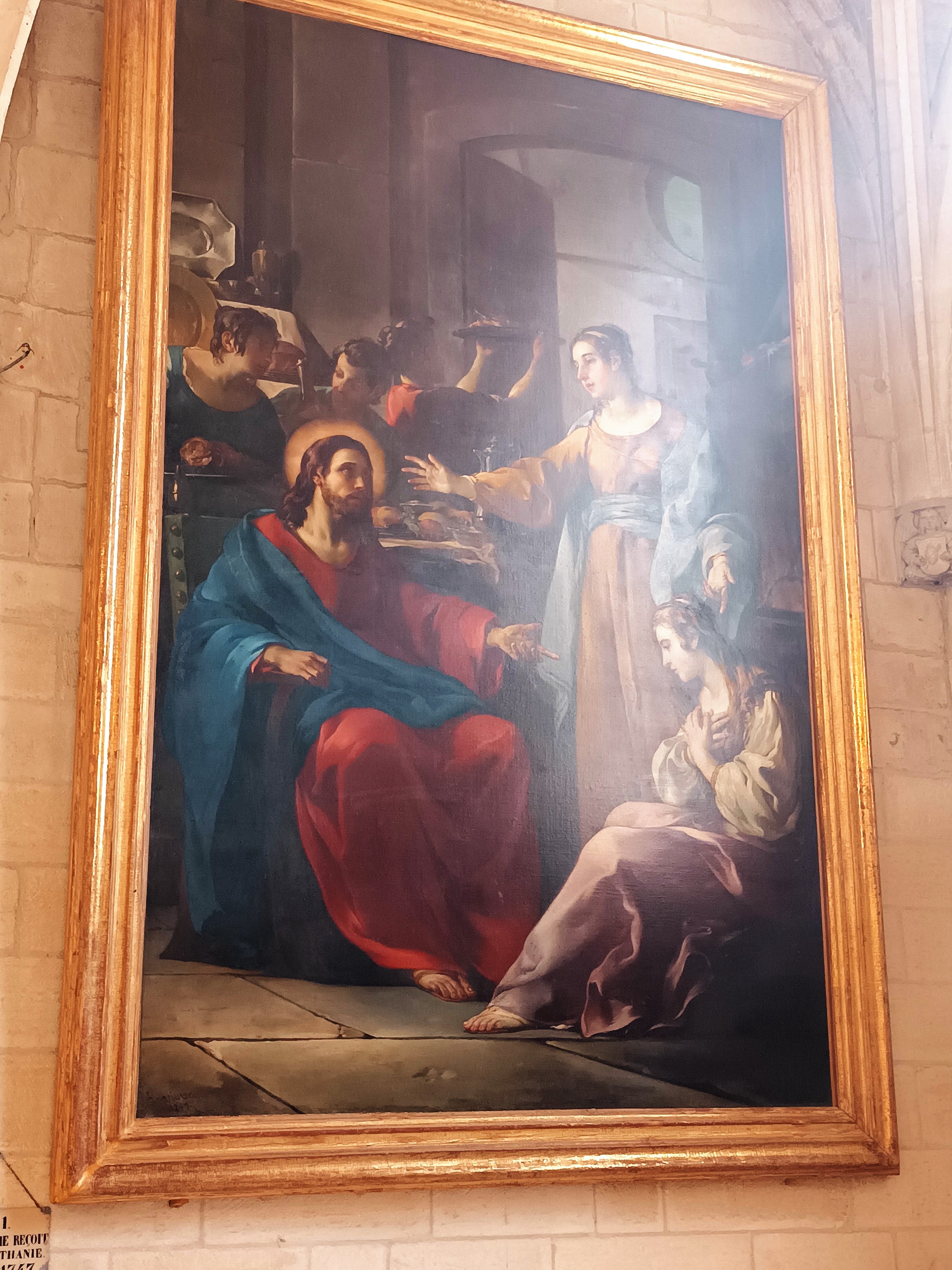 Sainte Marthe recevant le Christ à Béthanie - Joseph-Marie Vien image 1 reproduction artisanale de tableau
