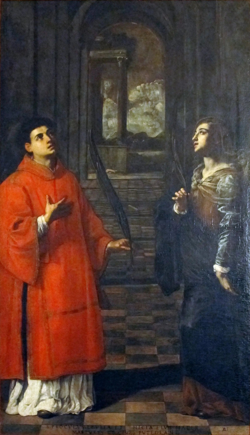 Sainte Procule de Pouzzoles och hennes mor av Santa Nicée - Artemisia Gentileschi