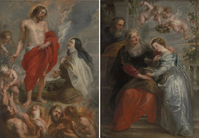 Sainte Thérèse och Marias utbildning - Peter Paul Rubens