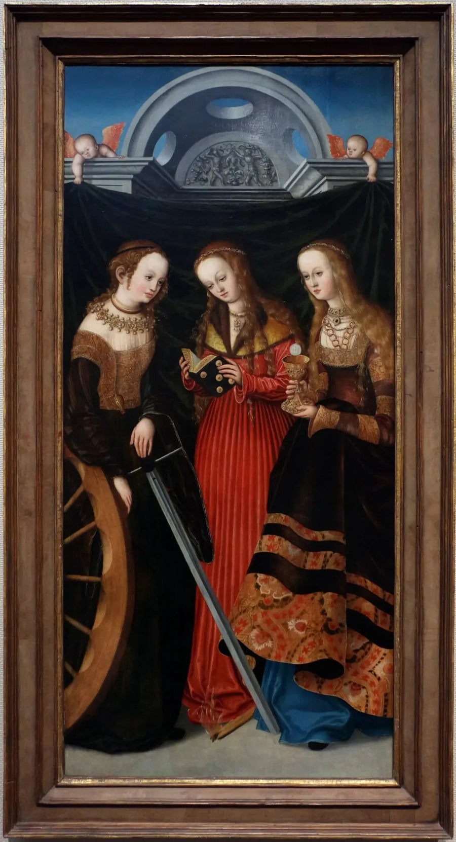 Saints Katharina, Margareta och Barbara - Lucas Cranach den äldre