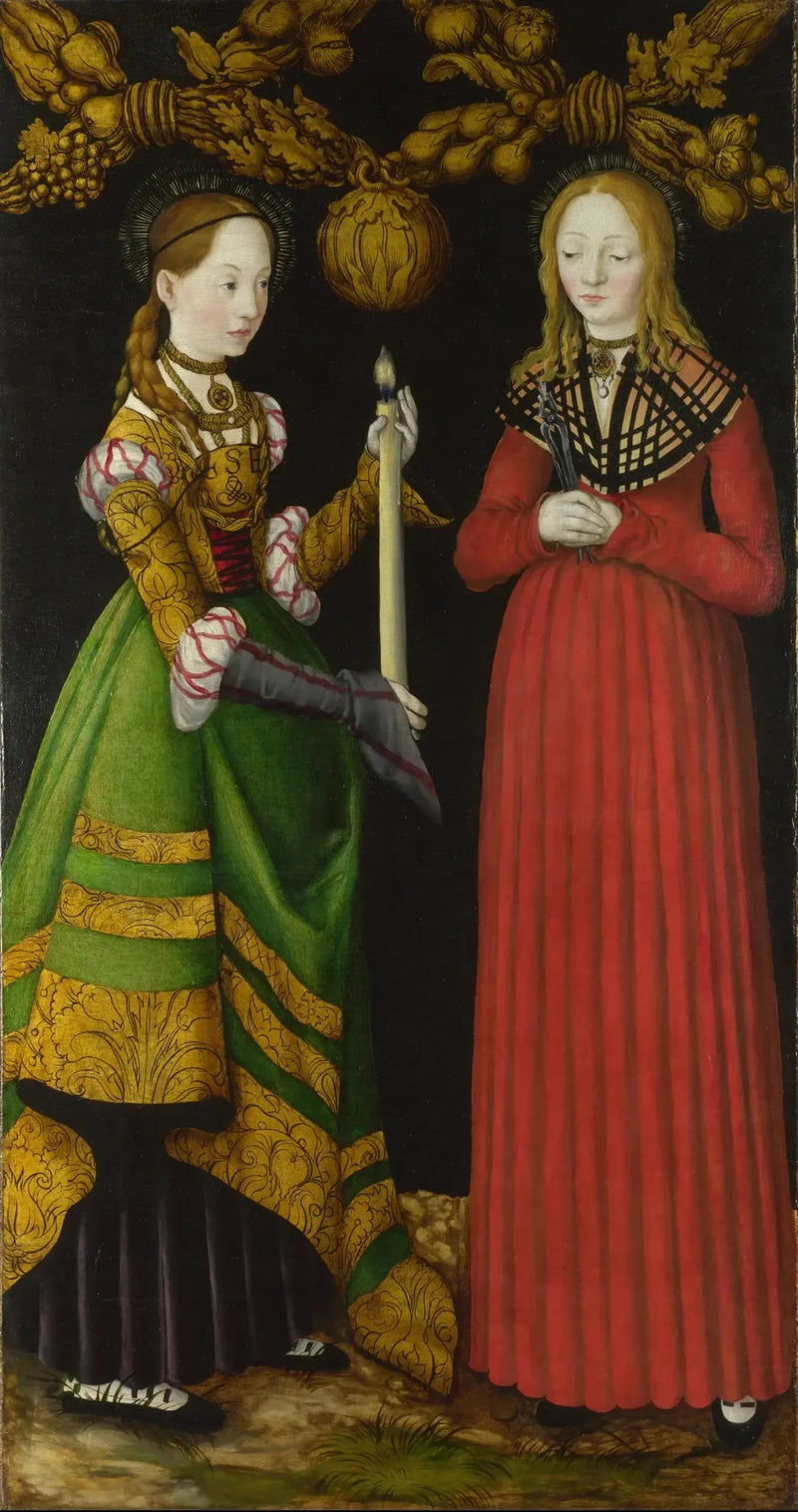Saintes Geneviève och Apollonie - Lucas Cranach den äldre